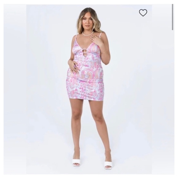 PRINCESS POLLY Pink Retro Dress - Picture 2 of 9